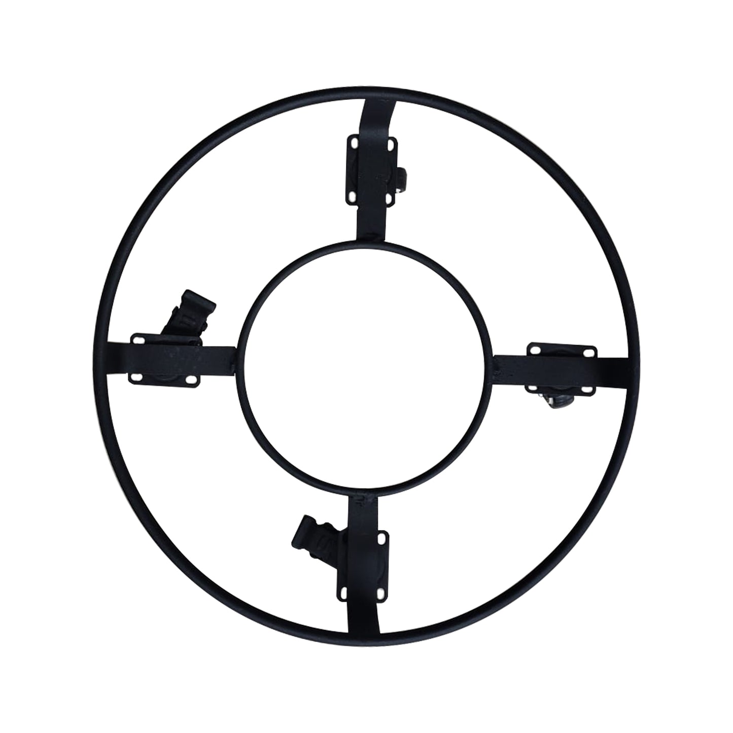 Base Metálica Circular con 4 Ruedas