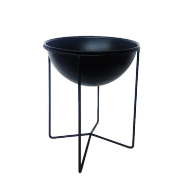 Soporte Hawai Para Piso Diámetro Negro Matera Negra