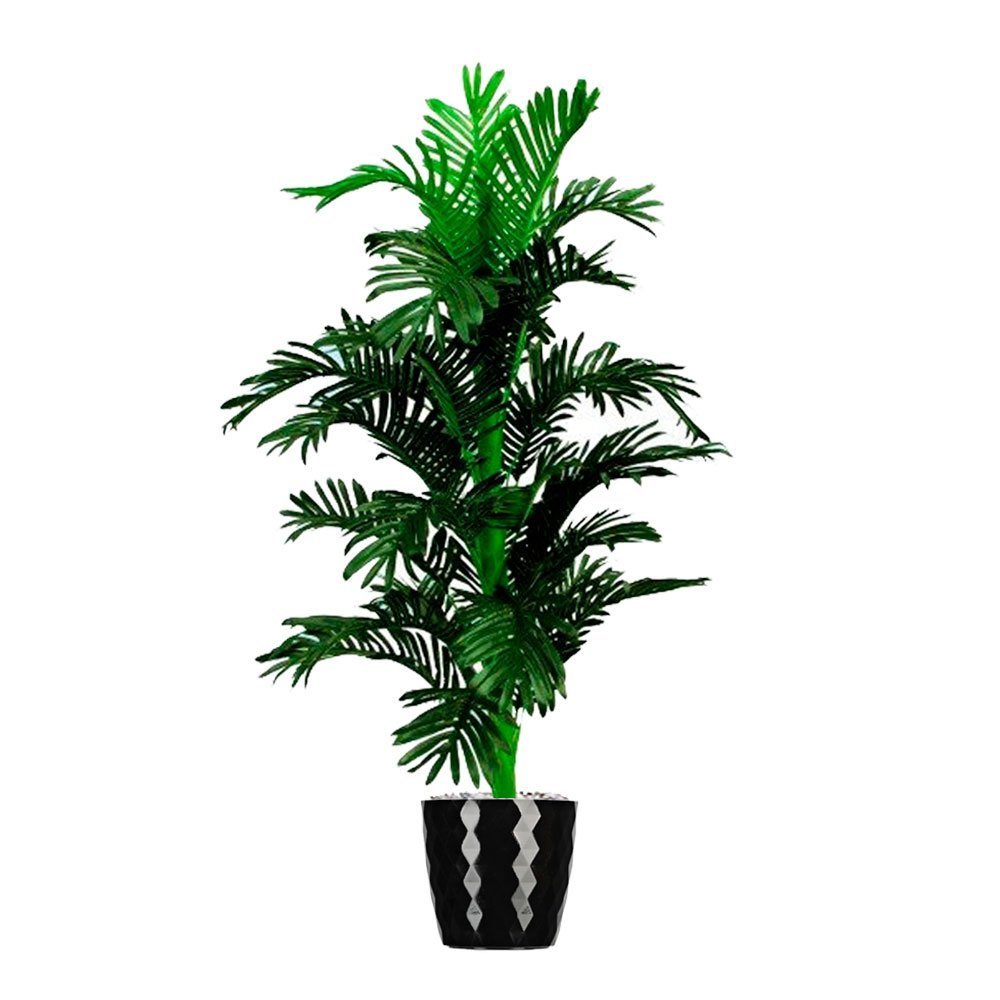 Arreglo Artificial Con Palma Areca Negro