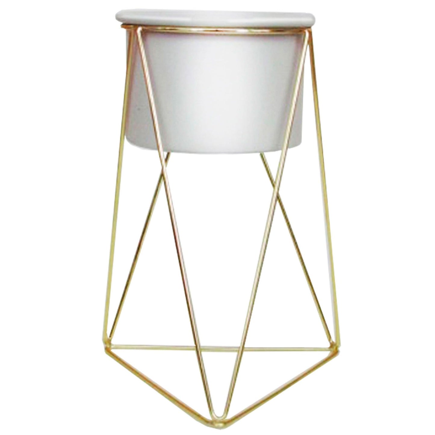 Soporte-Piramidal-Diámetro-29--Alto-60-Cm-Oro-Matera-Blanca