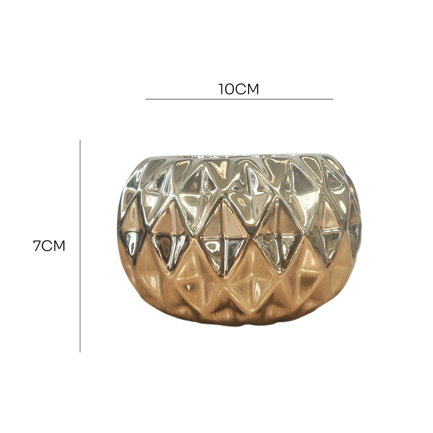 Matera Cerámica Rombos Dorados SET DE 3