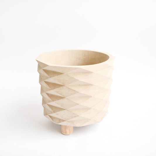 Matera Prisma con patas 17 cm D X 15 cm H Concreto COD 5630