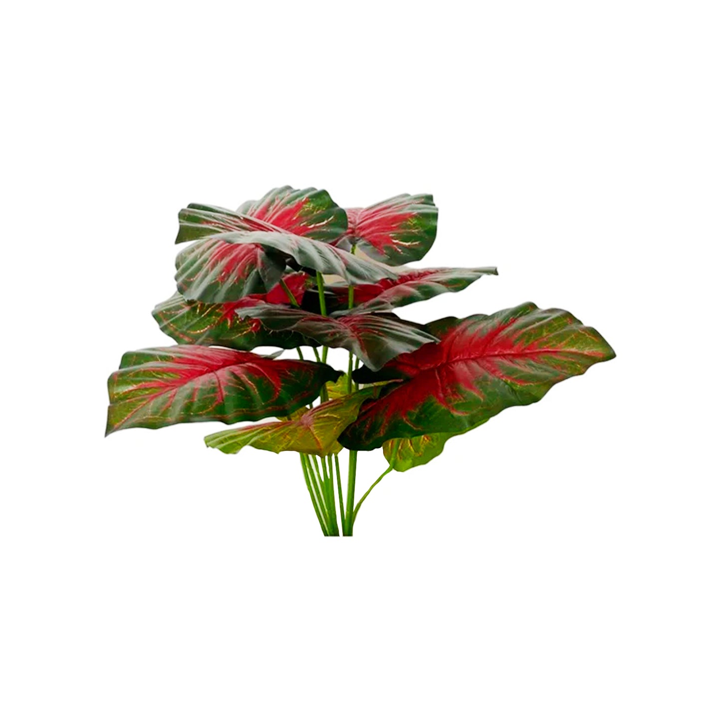 Planta Artificial Caladium Rojo 50cm 12 Hojas RC2224